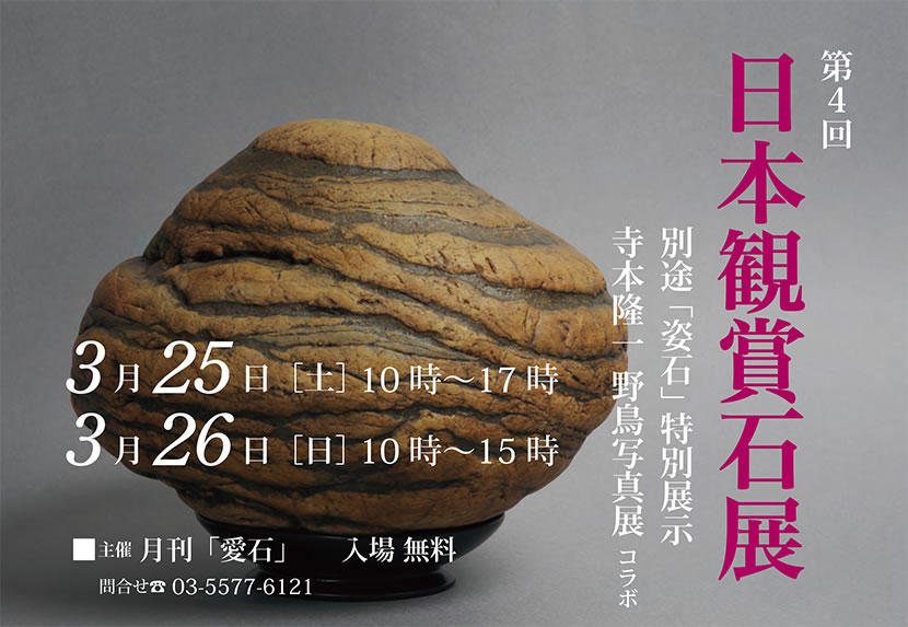 「第4回 日本観賞石展」のチラシ