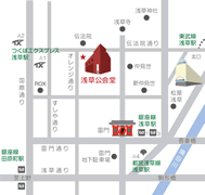 浅草公会堂イラストマップ